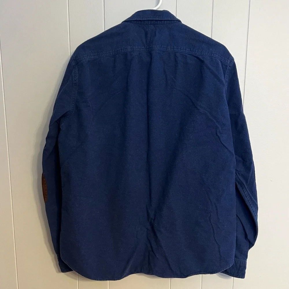 J. Crew Mercantile Flex long sleeve button down Flannel with Elbow Patch size XL